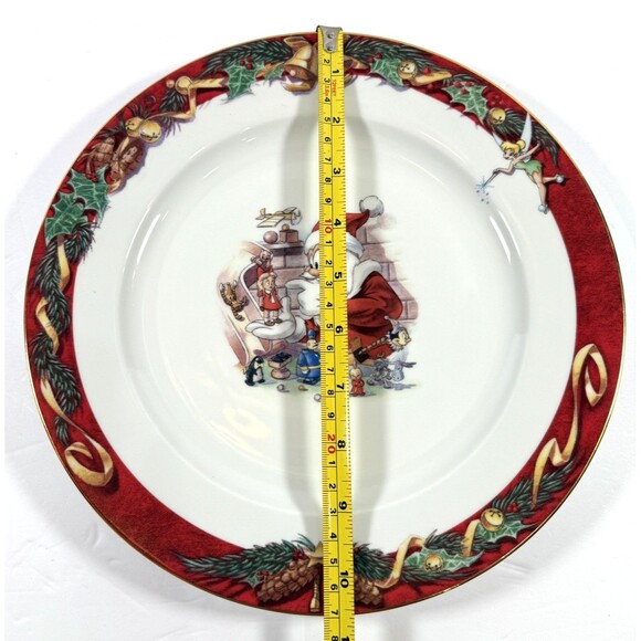 Disney Christmas Stefan Lindahl Fryklovern Santa Plates 10 3/4" SIgned Christmas - Picture 6 of 6